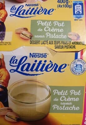 La Laitière Le petit pot de crème saveur pistache 4 x 100 g