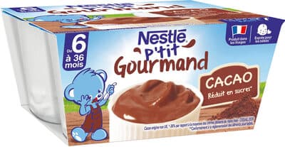 NESTLE P'TIT GOURMAND Cacao - 4 x 100g - Dès 6 mois
