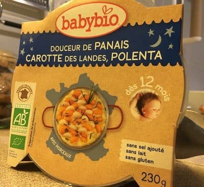 Bonne nuit douceur de panais et carotte des landes et polenta