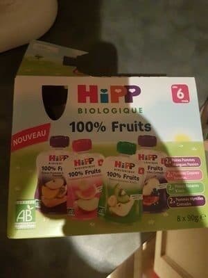 Gourdes Multipack 4 Variétés Hipp 8X90G +
