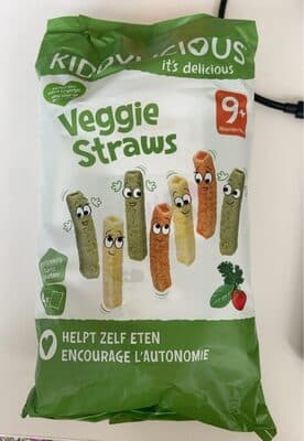 KIDDYLICIOUS Veggie Straws - saveur Légumes - 48g (4x12g)
