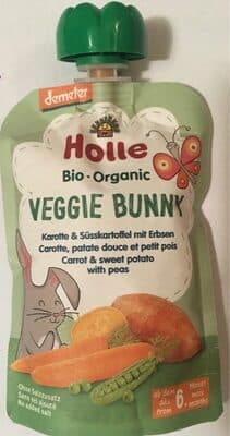 Veggie Bunny Carotte, patate douce et petit pois