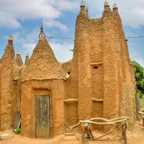 Sudanese style mosques in northern Côte d’Ivoire in CôTe D'Ivoire