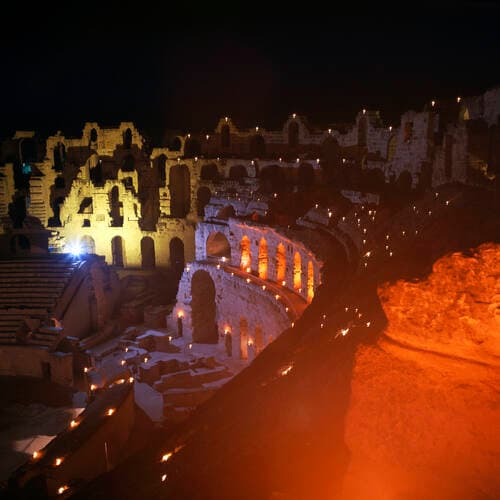 Amphitheatre of El Jem in Tunis, Tunisia